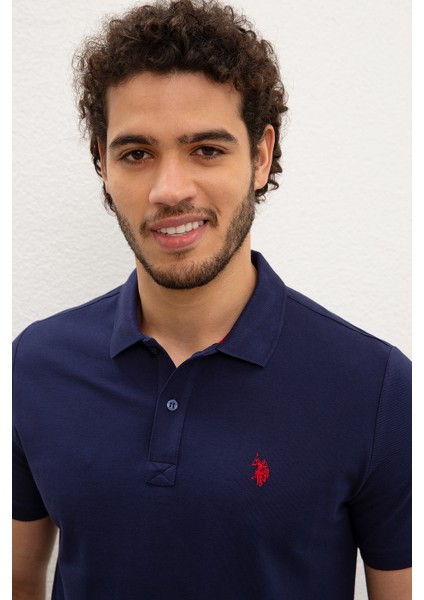 Erkek Lacivert Basic T-Shirt 50217612-VR033