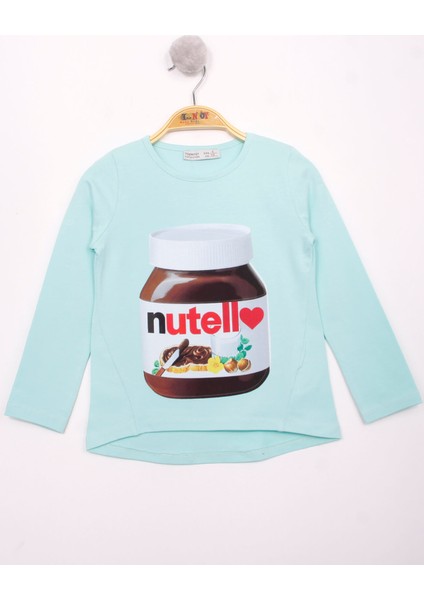 Kız Çocuk Nutella Baskılı T-Shirt