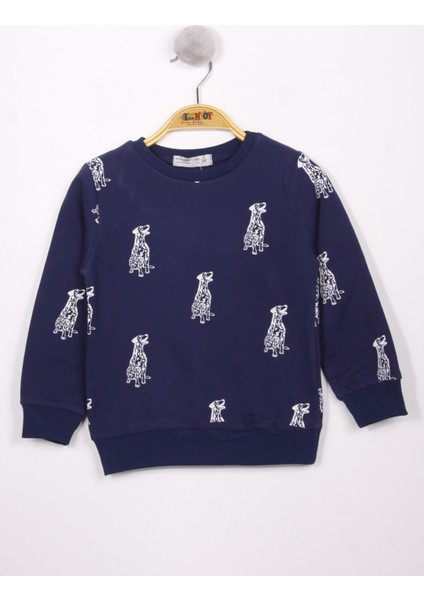Erkek Çocuk Köpek Baskılı Sweatshirt