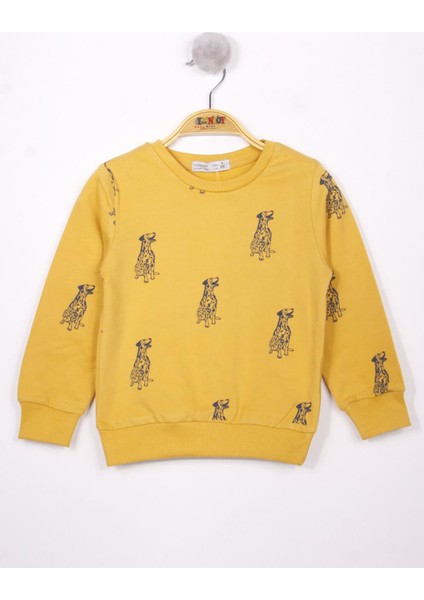 Erkek Çocuk Köpek Baskılı Sweatshirt
