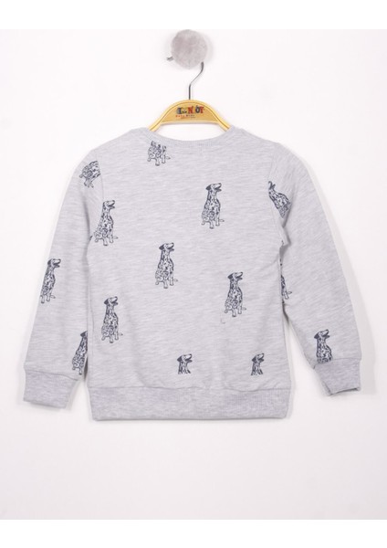 Erkek Çocuk Köpek Baskılı Sweatshirt