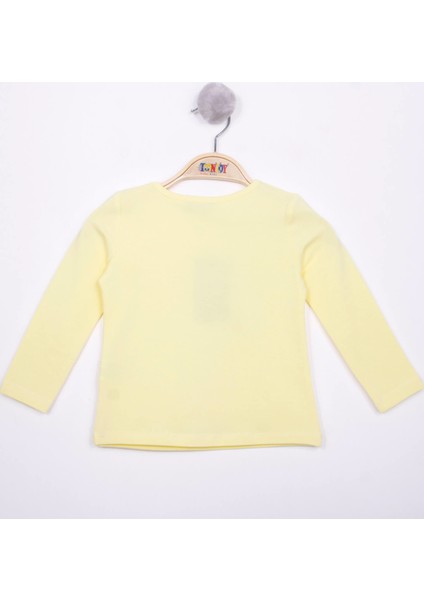 Kız Çocuk Göğsü Princess Nakışlı T-Shirt
