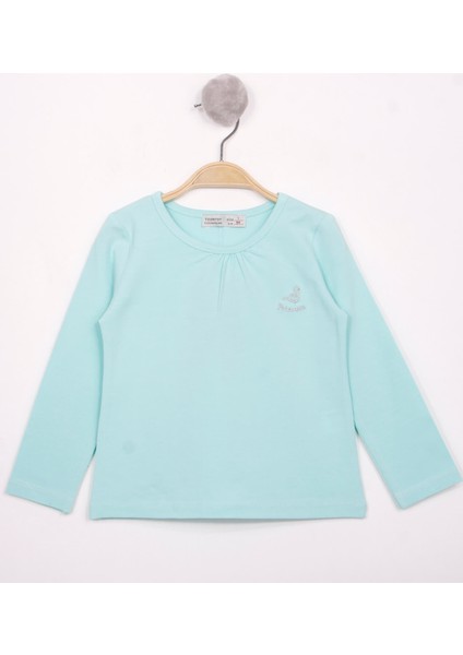 Kız Çocuk Göğsü Princess Nakışlı T-Shirt