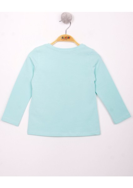 Kız Çocuk Göğsü Nakışlı T-Shirt