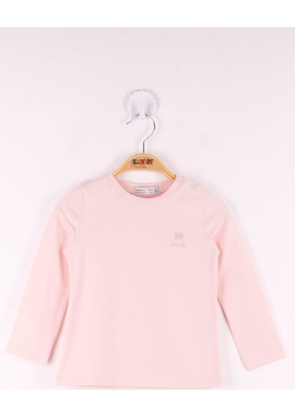Kız Bebek Göğsü Nakışlı T-Shirt