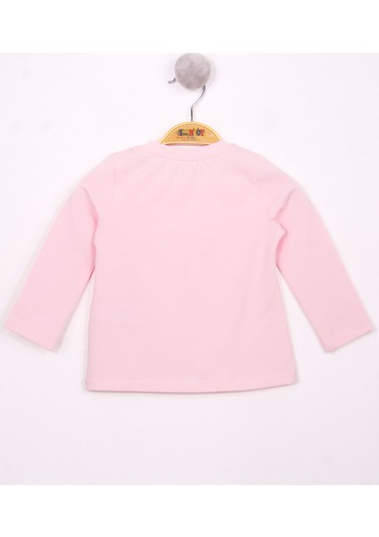 Kız Bebek Göğsü Nakışlı T-Shirt