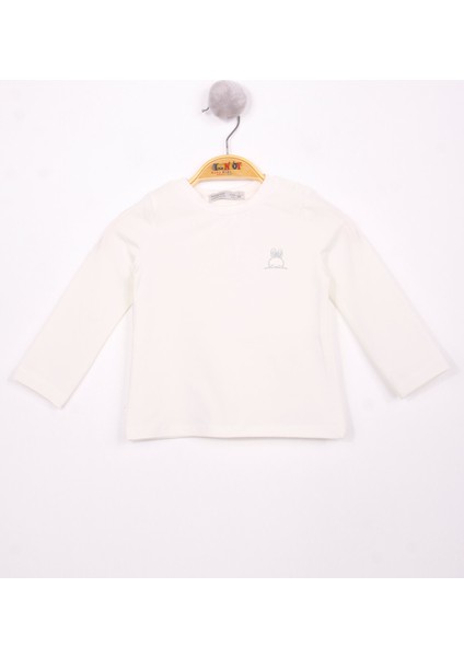 Kız Bebek Göğsü Nakışlı T-Shirt