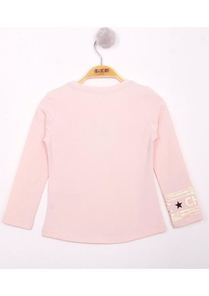 Kız Çocuk Yıldızlı Chic Baskılı T-Shirt