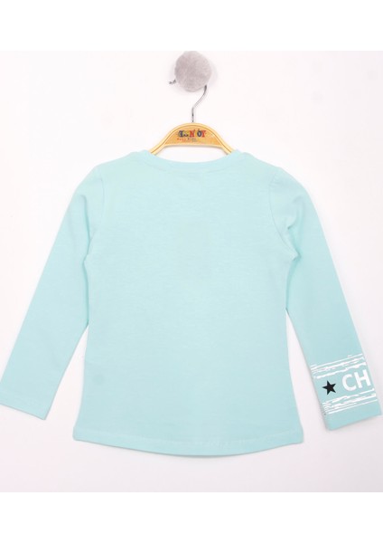 Kız Çocuk Yıldızlı Chic Baskılı T-Shirt