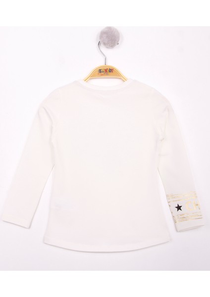 Kız Çocuk Yıldızlı Chic Baskılı T-Shirt