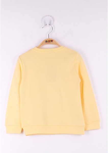 Kız Çocuk Best Friend Baskılı Pamuklu Sweatshirt