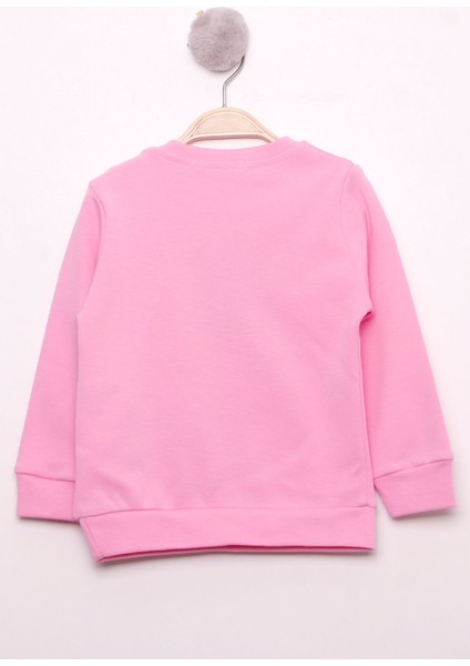 Kız Çocuk Best Friend Baskılı Pamuklu Sweatshirt