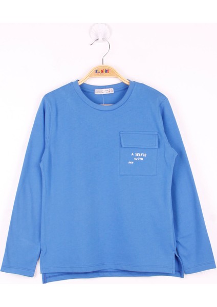 Erkek Çocuk Cepli Düz T-Shirt