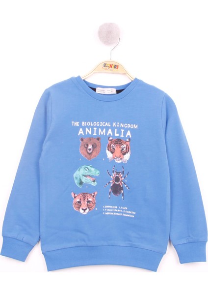 Erkek Çocuk Hayvan Baskılı Sweatshirt