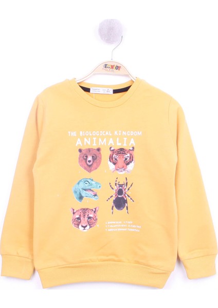 Erkek Çocuk Hayvan Baskılı Sweatshirt