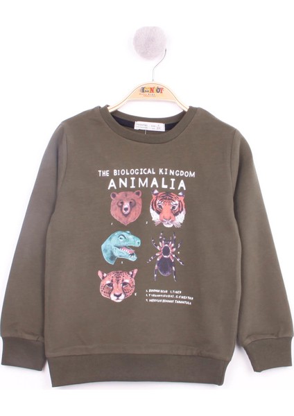 Erkek Çocuk Hayvan Baskılı Sweatshirt