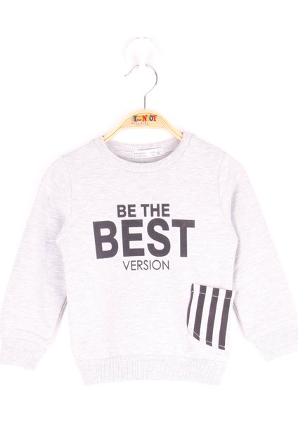 Erkek Çocuk Çizgili Cepli Sweatshirt