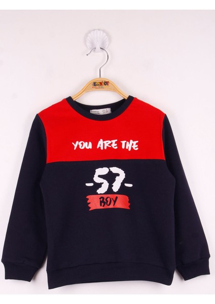 Erkek Çocuk 57 Baskılı Garnili Sweatshirt