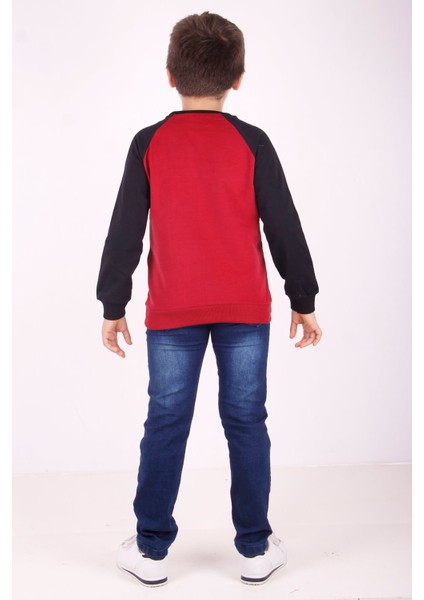 Erkek Çocuk Reglan Kol Detaylı Cepli Sweatshirt
