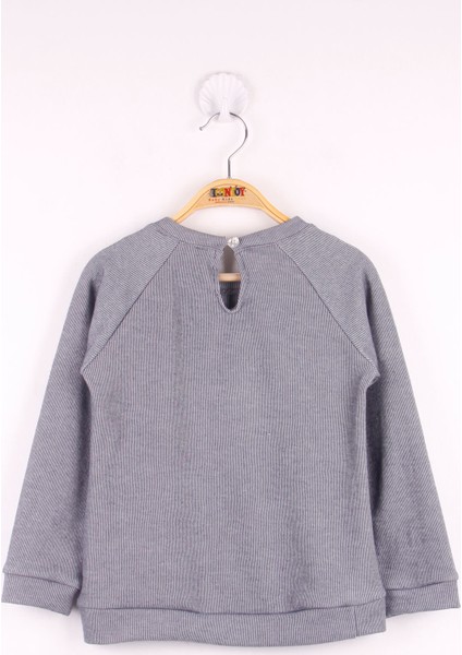 Kız Çocuk Çanta Nakışlı Sweatshirt