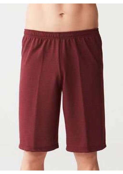 3258 Üçlü Erkek Pijama Takımı - Bordo
