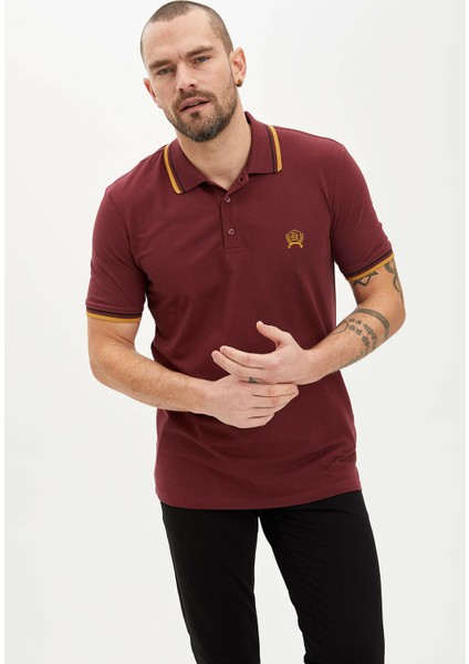 Polo Yaka Kısa Kollu Basic Tişört M7777AZ20SP