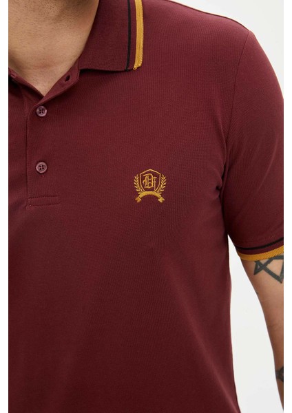 Polo Yaka Kısa Kollu Basic Tişört M7777AZ20SP fırsatları