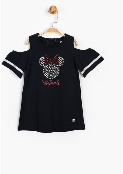 Disney Minnie Taş Baskılı Elbise 15516