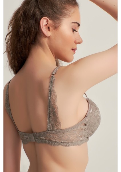 5040 Push Up Dantelli Sütyen Takım Bordo