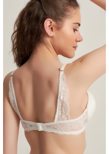 5040 Push Up Dantelli Sütyen Takım Ekru modelleri