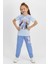 Karlar Ülkesi - Frozen Lisanslı Krem Kız Çocuk Pijama Takımı 1