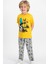 Lisanslı Sarı Erkek Çocuk Pijama Takımı 1
