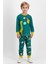 Hello Dude Koyu Yeşil Erkek Çocuk Pijama Takımı 1