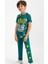 Dino Club Koyu Yeşil Erkek Çocuk Pijama Takımı 1