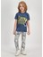 Summer Time Gri Erkek Çocuk Pijama Takımı 1