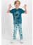 Dinosarius Koyu Petrol Erkek Çocuk Pijama Takımı 1