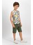 Jungle Monkey Krem Erkek Çocuk Bermuda Takım 1