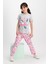 Summer Unicorn Karmelanj Kız Çocuk Pijama Takımı 1