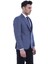 Yarım Astar Slim Fit Desenli Ceket 3