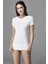 Beyaz Basic Bisiklet Yaka T-Shirt 5002KC 1