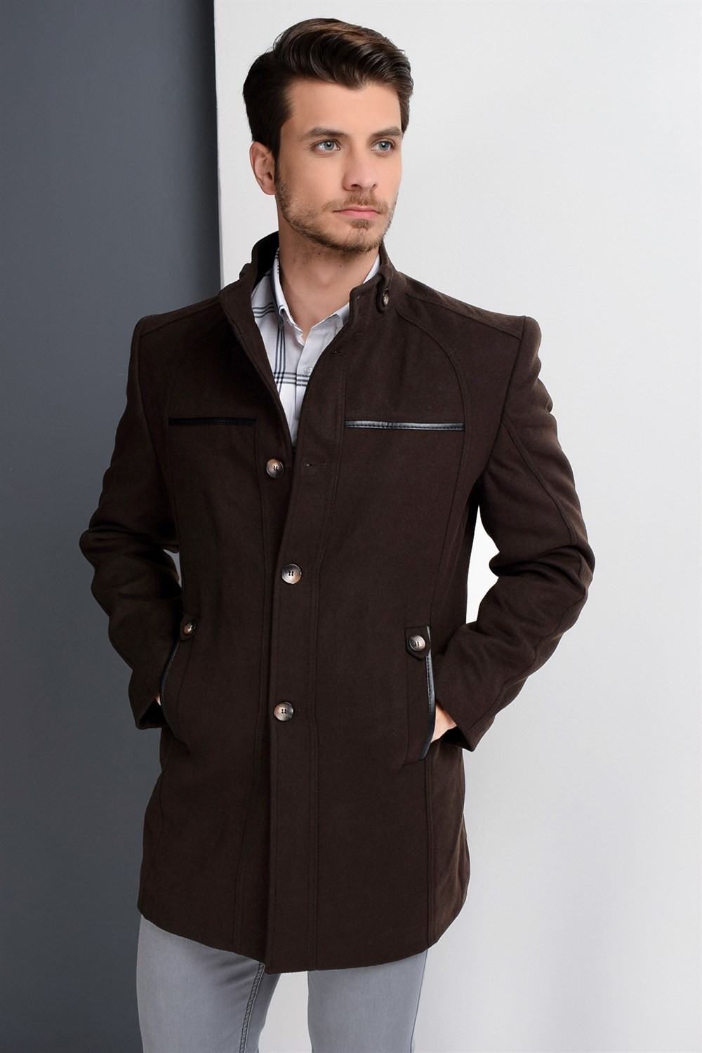 Dewberry Plt8377 Erkek Palto görsel 3