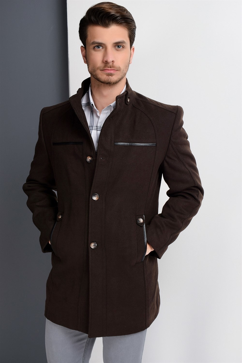Dewberry Plt8377 Erkek Palto görsel 4