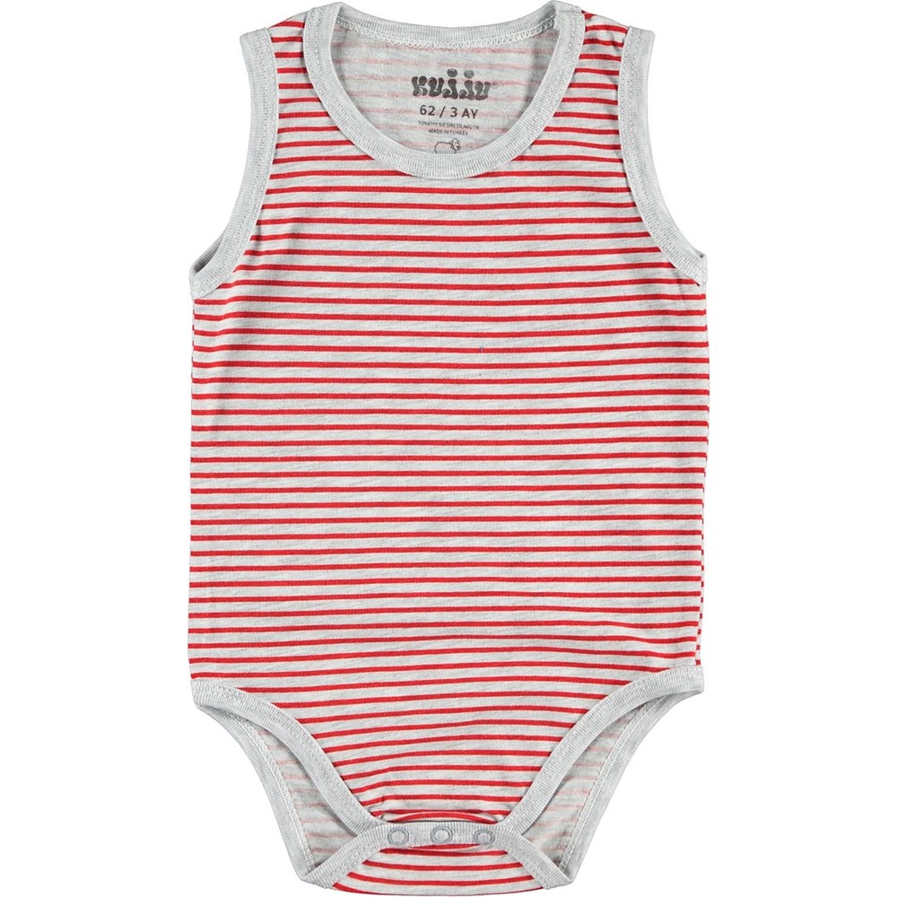 Kujju Erkek Bebek Çıtçıtlı Badi 39 Ay Kırmızı Fiyatı