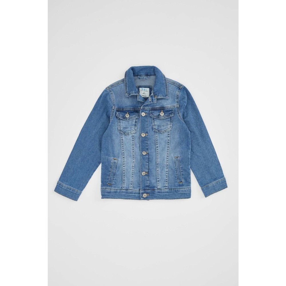 DeFacto Erkek Çocuk Western Düğmeli Jean Ceket M9845A620SM