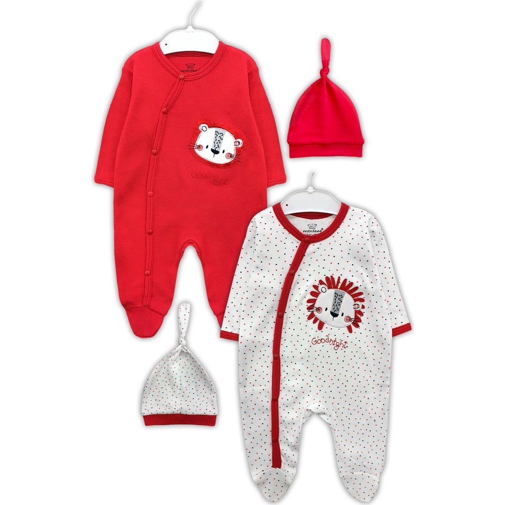 By Leyal For Kids Erkek Bebek Aslan Detaylı 2�li Tulum Ve