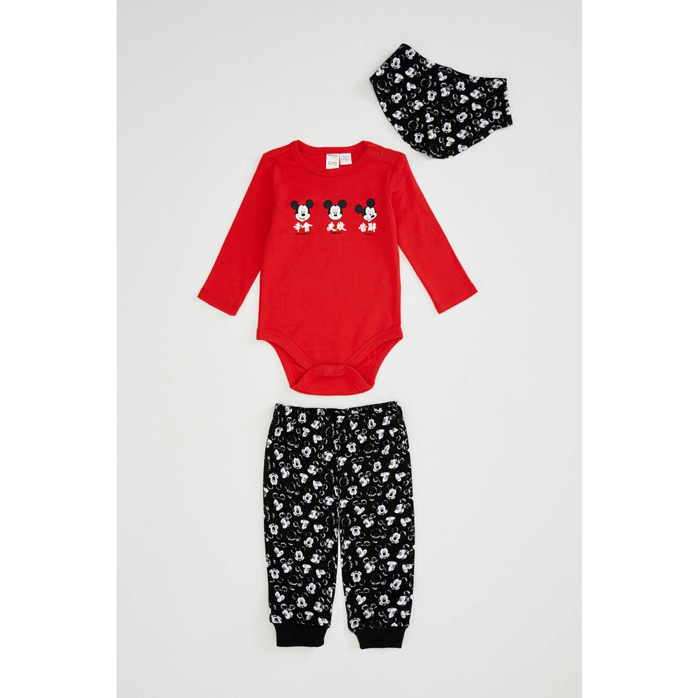 DeFacto Erkek Bebek Mickey Mouse Lisanslı 3�lü Takım Fiyatı
