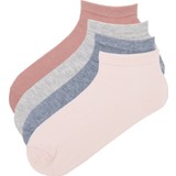 Penti Pembe - Çok Renkli Basic 4 Lü Patik Çorap