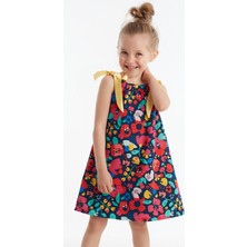 Denokids Bahar Çiçekli Kız Çocuk Elbise