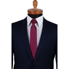 Kravatkolik Kırmızı Nokta Desen Slim Kravat SK7333