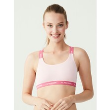 U.S. Polo Assn. 66117 Kadın Pembe Çapraz Askılı Büstiyer